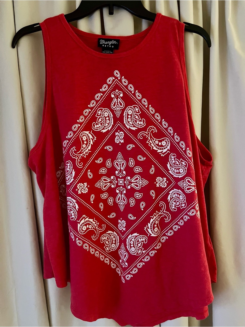 Wrangler Red Bandana-Print Tank Top